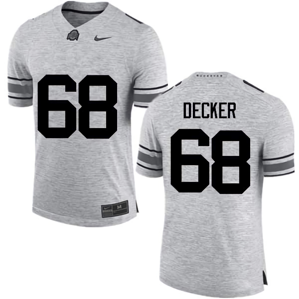 Taylor Decker Ohio State Buckeyes Men's NCAA #68 Nike Gray College Stitched Football Jersey MRW5556UH